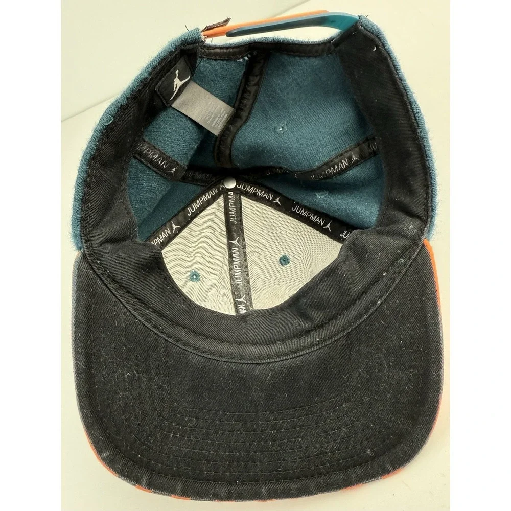Air Jordan Tiger Strip Jumpman Snapback Embroidered #23 Hat Cap Teal/Orange/Gray